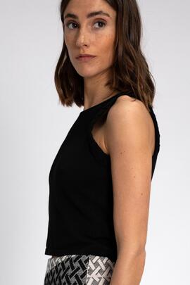 Top Pisonero Rosalia Negro para Mujer
