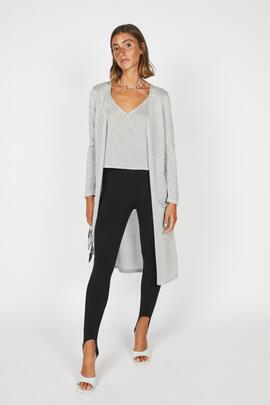 Chaqueta Punto Montoto Lúrex Plateada para Mujer