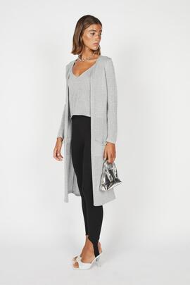 Chaqueta Punto Montoto Lúrex Plateada para Mujer