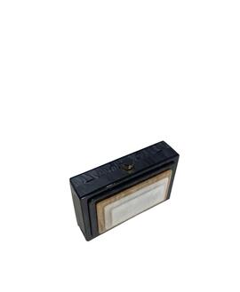 Clutch Rectangular Relieve Negro para Mujer