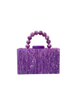 Clutch Con Asa Bolas Violeta