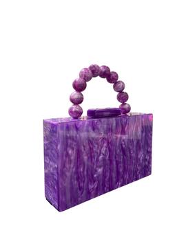 Clutch Con Asa Bolas Violeta