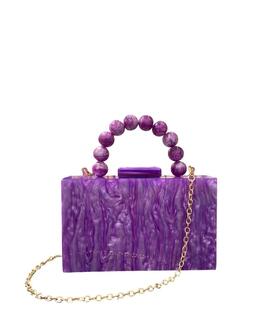 Clutch Con Asa Bolas Violeta