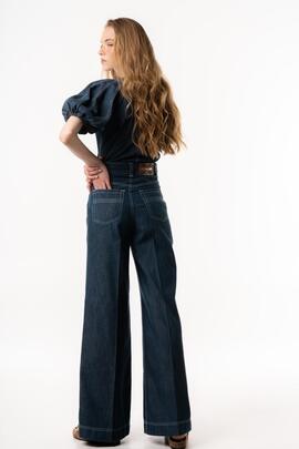Pantalón Guts And Love Crossed Denim Azul para Mujer