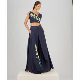 Pantalón Largo y Sobrefalda Zaitegui Marino para Mujer