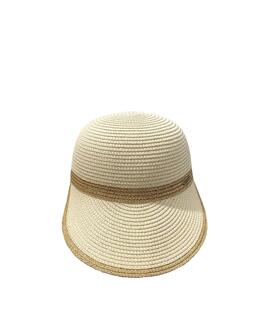 Gorra Efecto Rafia Trenzada Natural para Mujer