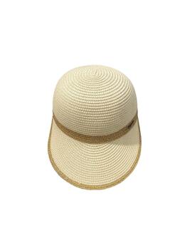 Gorra Efecto Rafia Trenzada Natural para Mujer