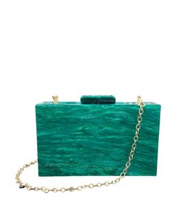 Clutch Rectangular Verde para Mujer